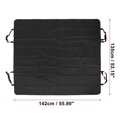 Water Resistant Dog Car Seat Cover 56"X53" Oxford Cloth Black